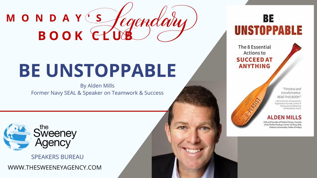 Derek Sweeney (@dsweeneyagent) on Twitter photo From uncoordinated kid to Navy SEAL & holder of more than 40 patents? Find out how <a href="/aldenmills/">Alden Mills</a> became unstoppable in this week's Book Club pick: Be Unstoppable.
thesweeneyagency.com/speakers/alden…
#leadership #virtualevents #keynotespeaker #teamwork #speakersbureau From uncoordinated kid to Navy SEAL & holder of more than 40 patents? Find out how <a href="/aldenmills/">Alden Mills</a> became unstoppable in this week's Book Club pick: Be Unstoppable.
thesweeneyagency.com/speakers/alden…
#leadership #virtualevents #keynotespeaker #teamwork #speakersbureau
