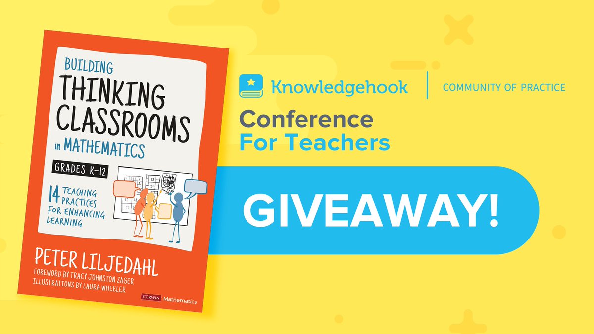 knowledgehook's tweet photo. #GIVEAWAY there is still time to enter our giveaway with @pgliljedahl!  

Chance to Win 5 autographed copies of Building Thinking Classrooms Ends on 01/20/2021 the same day as his Mini-Conference session https://t.co/HSUIfPzi7z

1. follow @knowledgehook &amp; @pgliljedahl 
2. Retweet https://t.co/oImgOehS7C