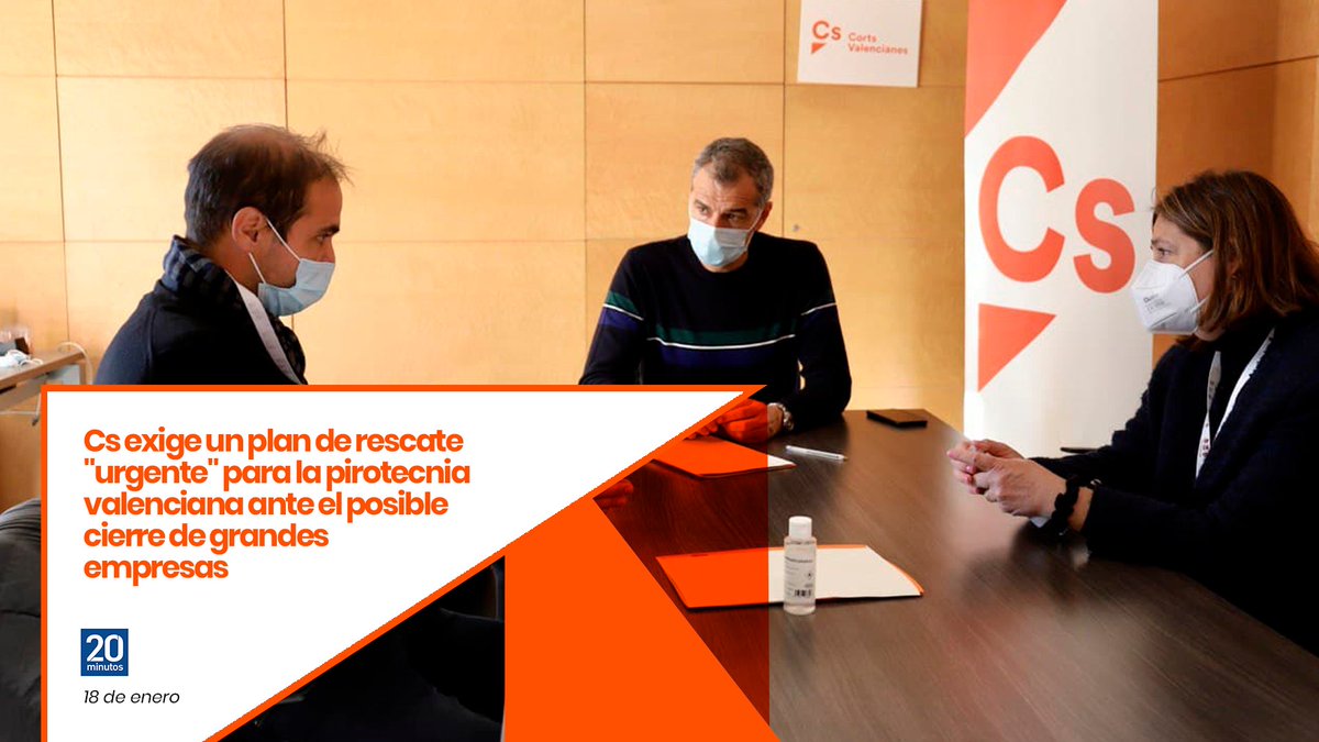 Ciudadanos Comunidad Valenciana (@cscvalenciana) on Twitter photo 🍊🔥 Exigimos un plan de rescate para la #pirotecnia valenciana ante las pérdidas inasumibles del sector y el posible cierre de empresas
🗣 <a href="/Tonicanto1/">Toni Cantó</a> "La pirotecnia es una de nuestras señas de identidad cultural más relevantes"
🗞 Lee la noticia en <a href="/20m/">20minutos.es</a> 20minutos.es/noticia/454769… 🍊🔥 Exigimos un plan de rescate para la #pirotecnia valenciana ante las pérdidas inasumibles del sector y el posible cierre de empresas
🗣 <a href="/Tonicanto1/">Toni Cantó</a> "La pirotecnia es una de nuestras señas de identidad cultural más relevantes"
🗞 Lee la noticia en <a href="/20m/">20minutos.es</a> 20minutos.es/noticia/454769…