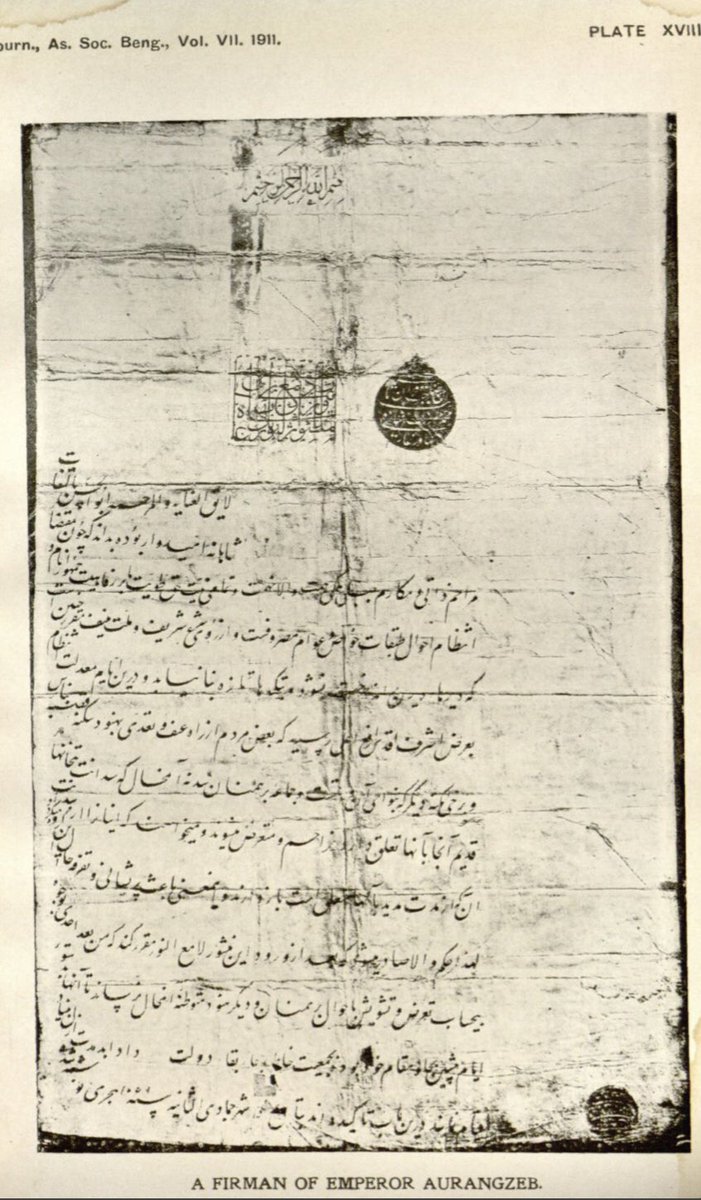 1. What is known as the “Benaras Farman” has been cited by no less a historian than Sir Jadunath Sarkar - whom many latter day “Nationalists” admire glowingly - as authentic. Apart from that, historians from DC Phillott to Richard Eaton have affirmed its authenticity. #History