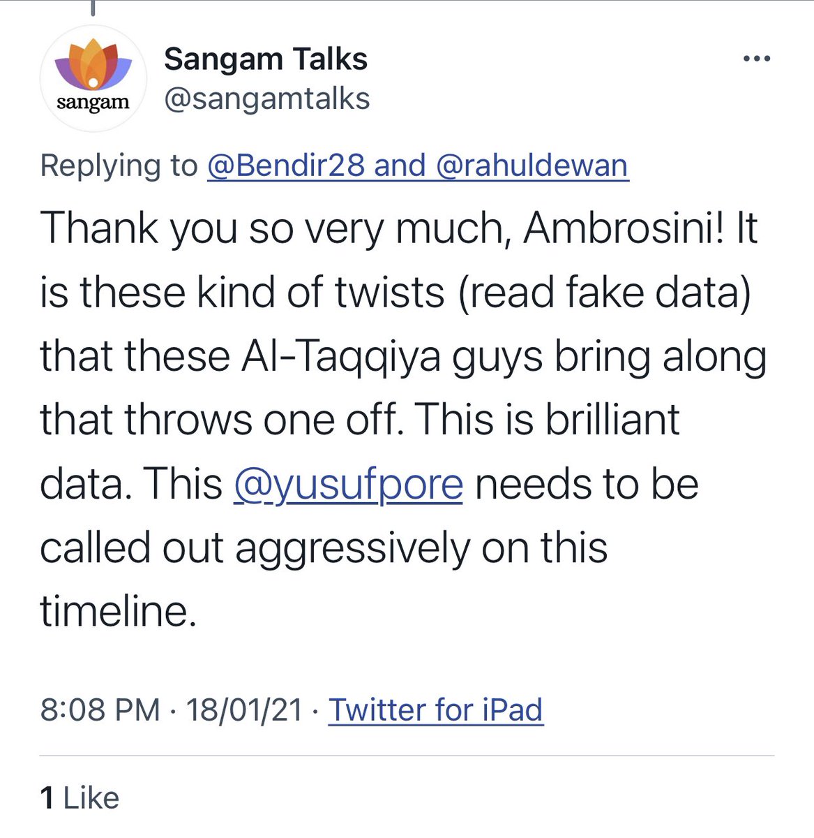 5. And yet Hindutva pamphleteers get so giddy with excitement whenever they think they’ve found a voice against any counter to their own, puerile versions of history! But history relies on evidence, something keyboarders like  @sangamtalks &  @Bendir28 should try and understand.