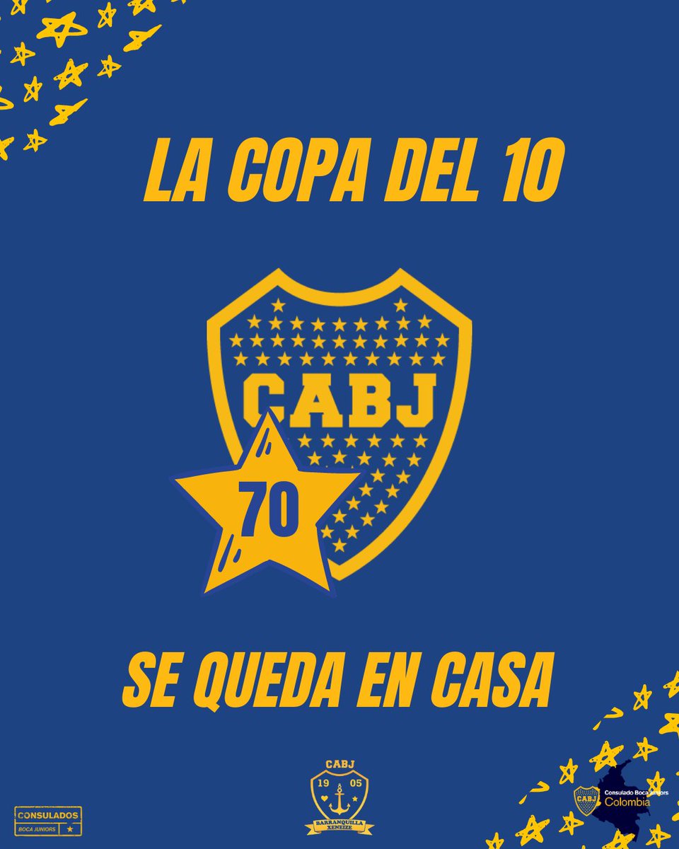Barranquilla Xeneize's tweet - "La copa del 10 #SeQuedaEnCasa 💙💛💙 " -  Trendsmap