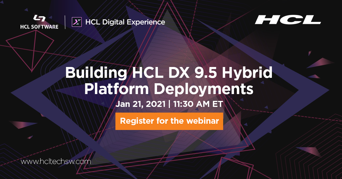 HCLDigital's tweet image. The new hybrid ☁️ options in #HCLDX enable on-prem users to easily plug in new content creation & management features without the need for a #cloud migration.
In this #webinar, HCL lead engineers will showcase the latest architecture & innovations. hclsw.co/yrb8fn