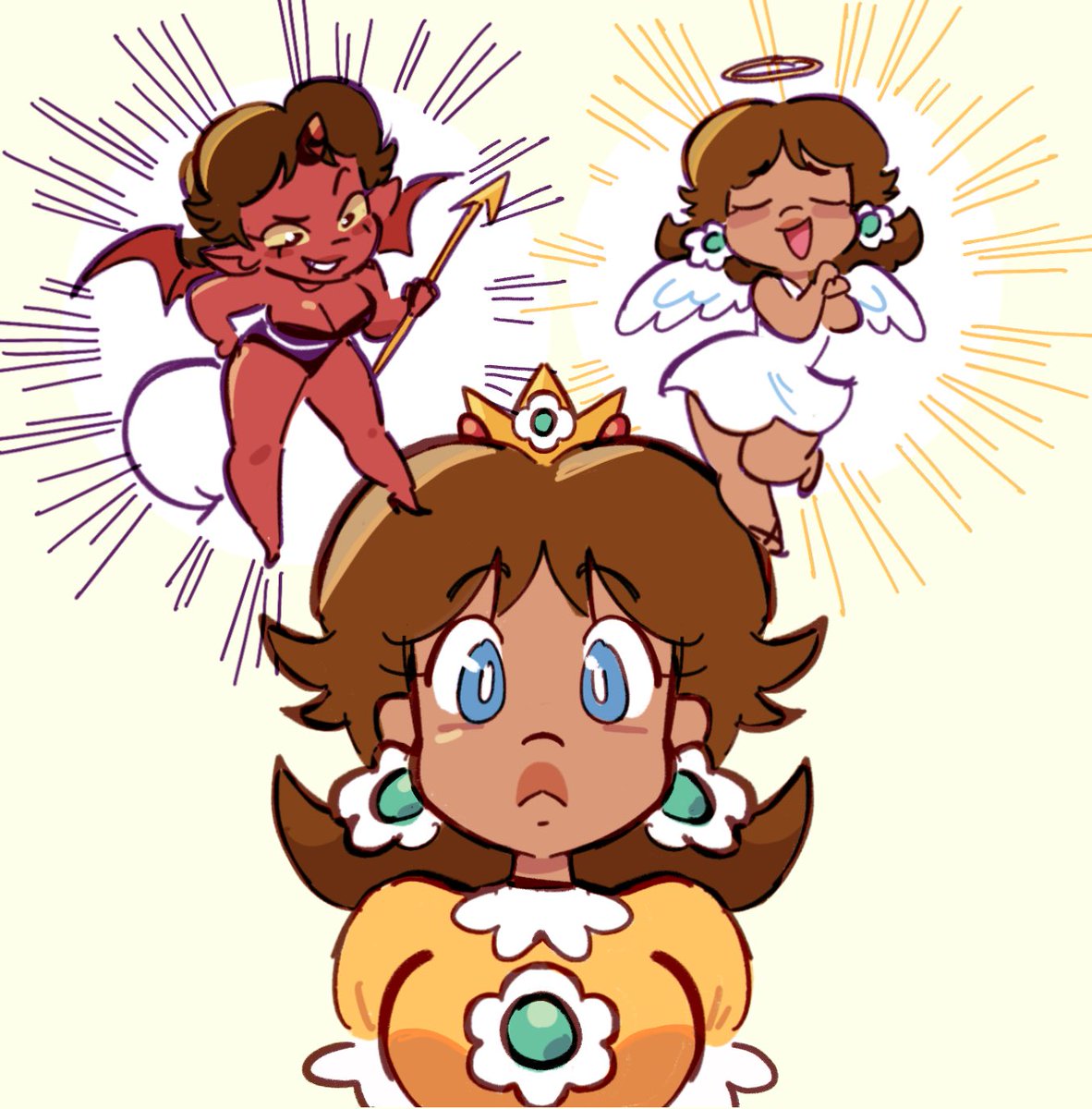 warmed up the other day with a little redraw of an old super mario land comic panel ???