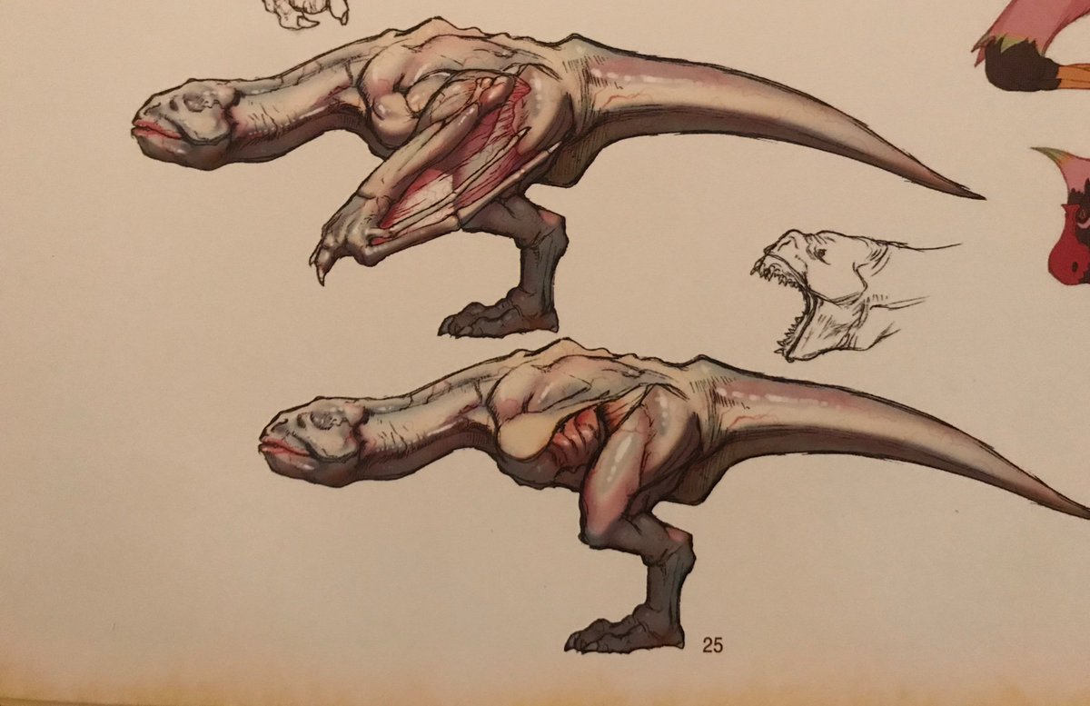 BannedDino's tweet photo. The skin around Khezu's neck is quite loose, and this flying wyvern has soft cartilage-filled bones that allow it to stretch its neck far. Despite Khezu's size and shape, its internal organs and blood vessels are fairly long, which is how it can do such a feat. https://t.co/WUBnM7JnNY