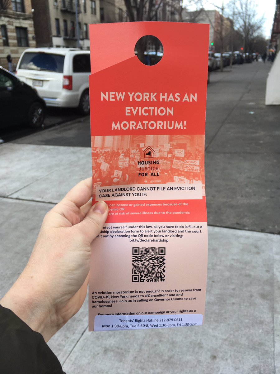 Celebrating #MLKDay with @housing4allNY by getting the word out about the eviction moratorium! Get protected from eviction at bit.ly/declarehardship #EvictionFreeNY #inwood #washingtonheights