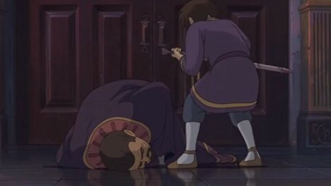 Aya 0165 ゲド戦記 聖なる竜が共食いを始め職人達が技を忘れ 均衡を失った世界 などという背景やあらすじは一旦その辺に置いて メインで登場する王子アレンを語るよ この子 真面目過ぎて心を病み 冒頭で父親を殺すんだよね これ 原作に無いシーン