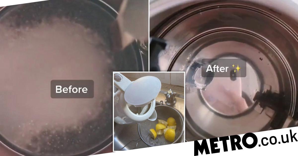 A cleaning tip from the other side of the pond: Woman shares simple hack to instantly deep clean your kettle. bit.ly/3mKAm1x #cleaningtips