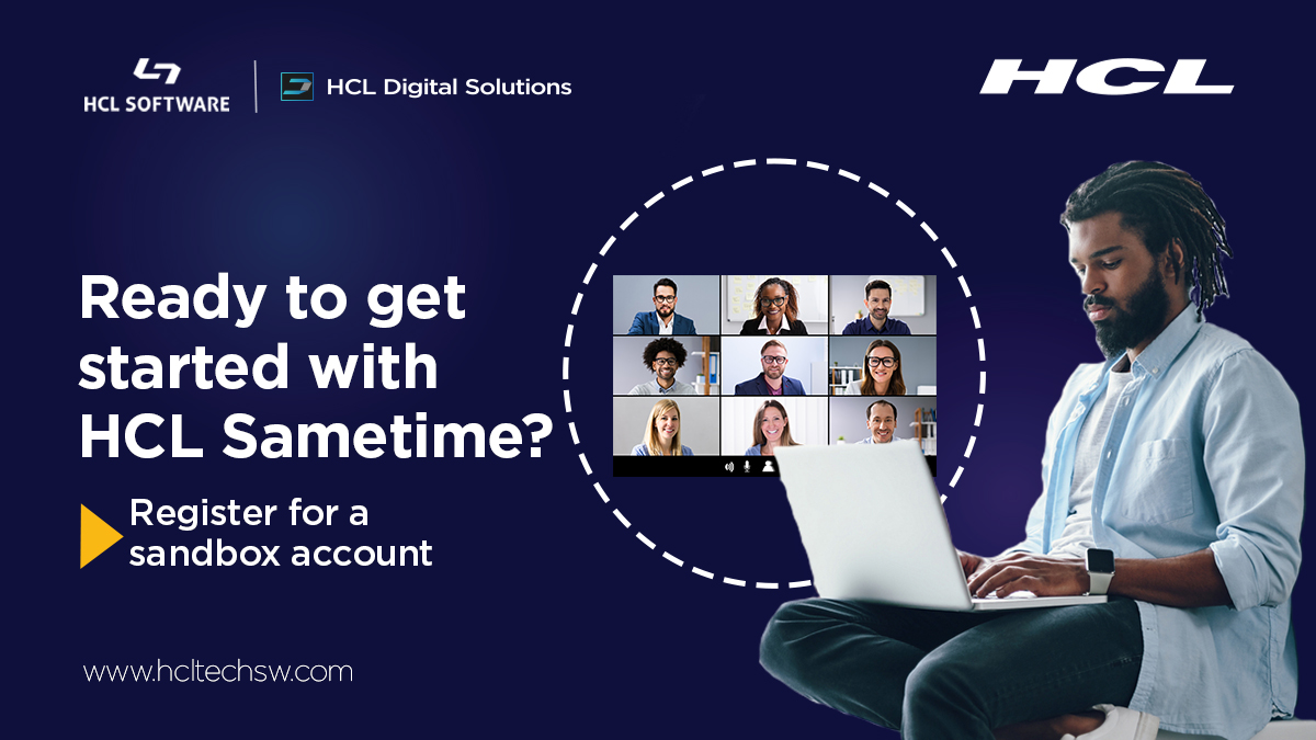 HCLDigital's tweet image. You've tried HCL Sametime and want to learn more?

Let’s talk about how we can help you upgrade your meetings and chat capability at substantial savings with Sametime.

Register for a #sandbox account today: hclsw.co/mptc-y #secureteamwork
