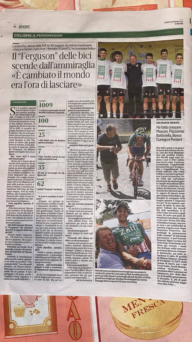 AgostiniStefano's tweet photo. Il mattino di oggi- Felice di essere tra le foto scelte per riassumere la carriera di Luciano Rui .
Mi ha fatto capire molte cose quando a 20 anni pensi di sapere tutto...
I miei anni in Zalf sono tra i ricordi più belli della mia vita. #zalf #cycling https://t.co/cOd0149GeY