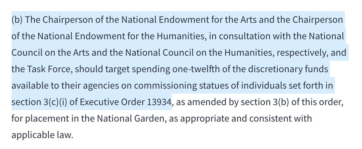 Also the suggestion that the NEH and NEA should take $14 million each from their paltry $167 million budgets to build statues instead of supporting genuine arts and scholarship is damning.