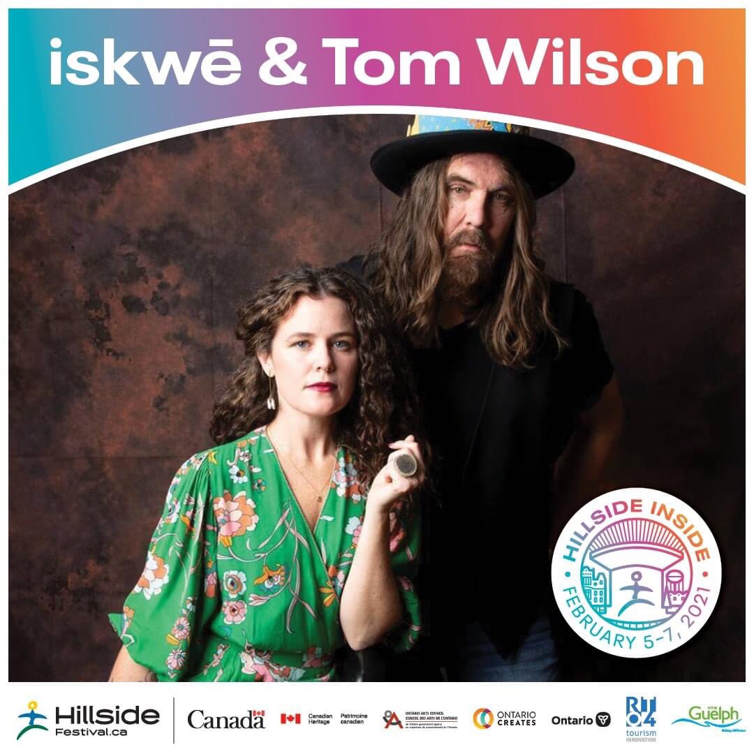 Hillside... Inside your own home! We're so excited to be bringing @iskwe & Tom Wilson (@leeharveyosmond), to you this year at #HillsideInside2021. February 5-7, better see you there! And by there we mean: hillsidefestival.ca
