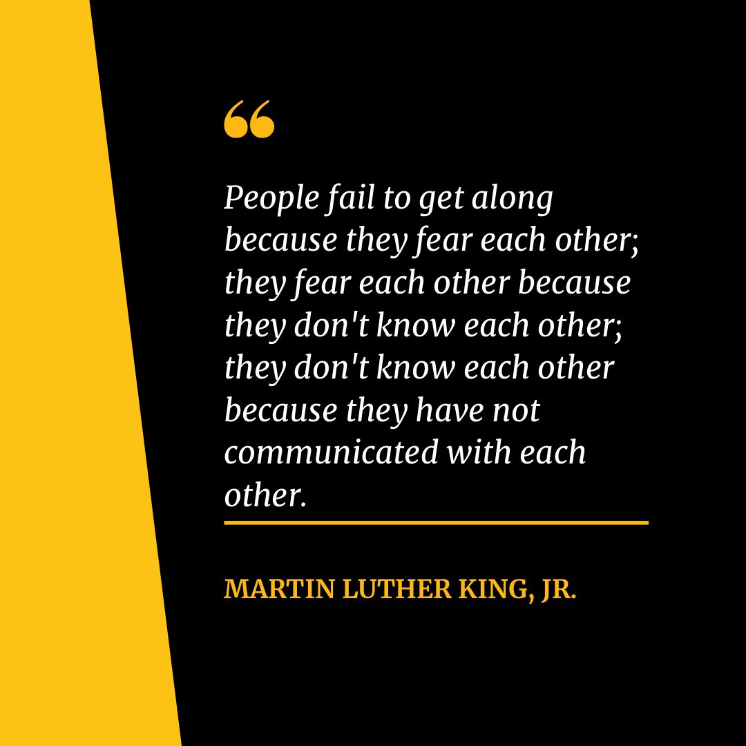 ONU_CommDept's tweet photo. Today, we celebrate the life of and lessons we’ve learned from Dr. Martin Luther King, Jr. May we all strive to apply this lesson on communication to our lives! #MLKDay #COMMtogether #COMMunity https://t.co/AVJHHJyWFk