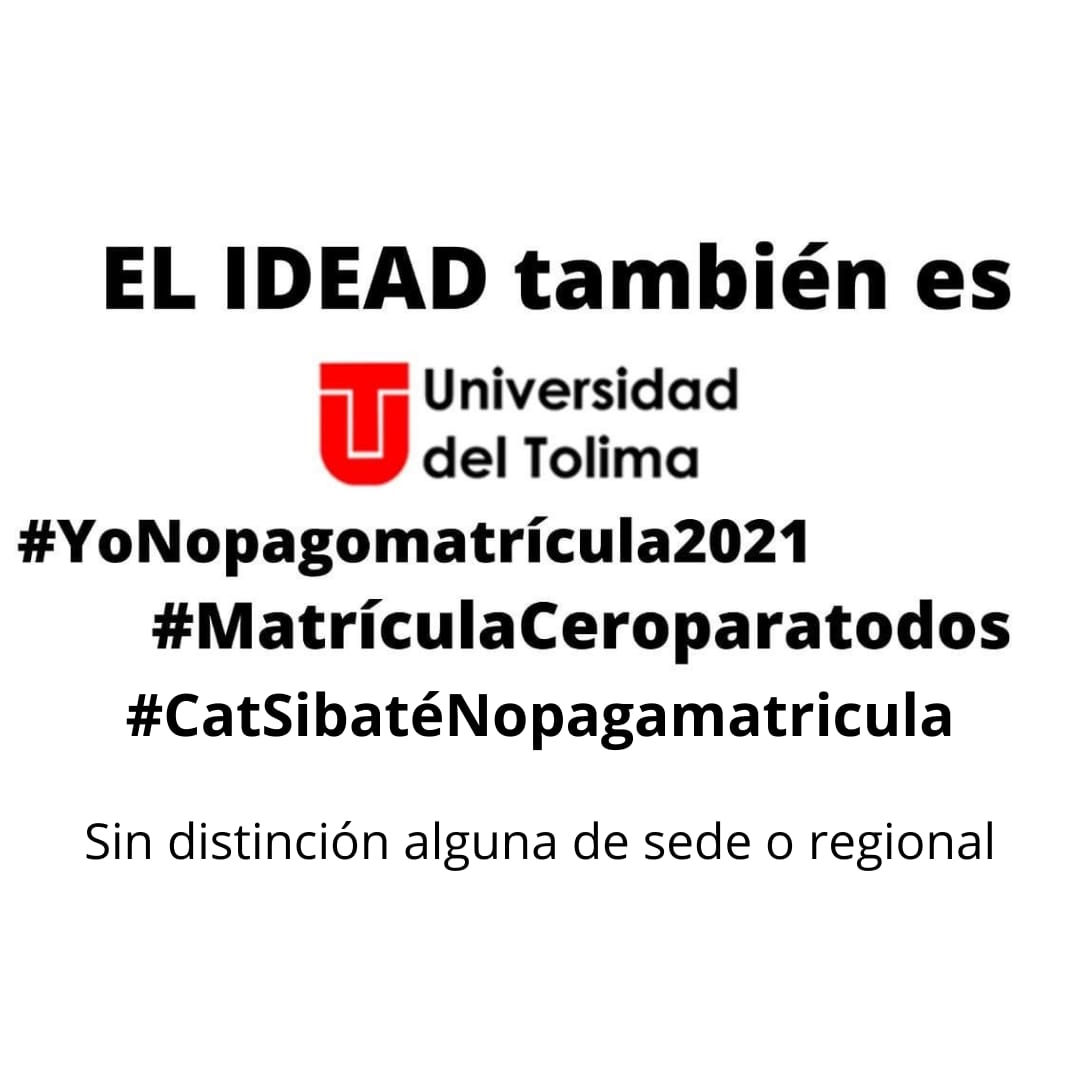 PauhGiraldo's tweet photo. Los estudiantes de modalidad a distancia 
@Uni_Tolima

 Solicitamos #UTmatriculaceroya Merecemos igualdad #todossomosUT 
@Ricardo_Orozv

@Mineducacion

@VictoriaBxE

@gobertolima

@IvanDuque

@Uni_Tolima
 
@omarmeji https://t.co/xVXx06asEM