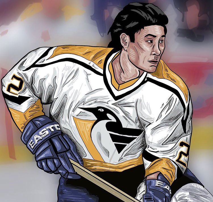Ray_Eldridge33's tweet photo. My friend @DomLazzini has been drawing some under-appreciated non-white athletes of Pittsburgh. Would love if everyone could RT Dom’s work and let the city see some of his art @penguins  @steelers @DuqMBB Pictured are @GeorgesLaraque , Chuck Cooper, Jimmy Paek, and Joe Gilliam. https://t.co/JPpAP5tC3u