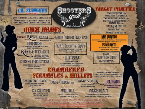 When you finally get to their menu, it's impossible to read through the overload of different typefaces, colors, and font sizes.