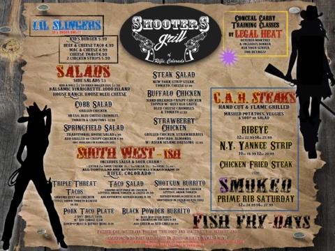 When you finally get to their menu, it's impossible to read through the overload of different typefaces, colors, and font sizes.