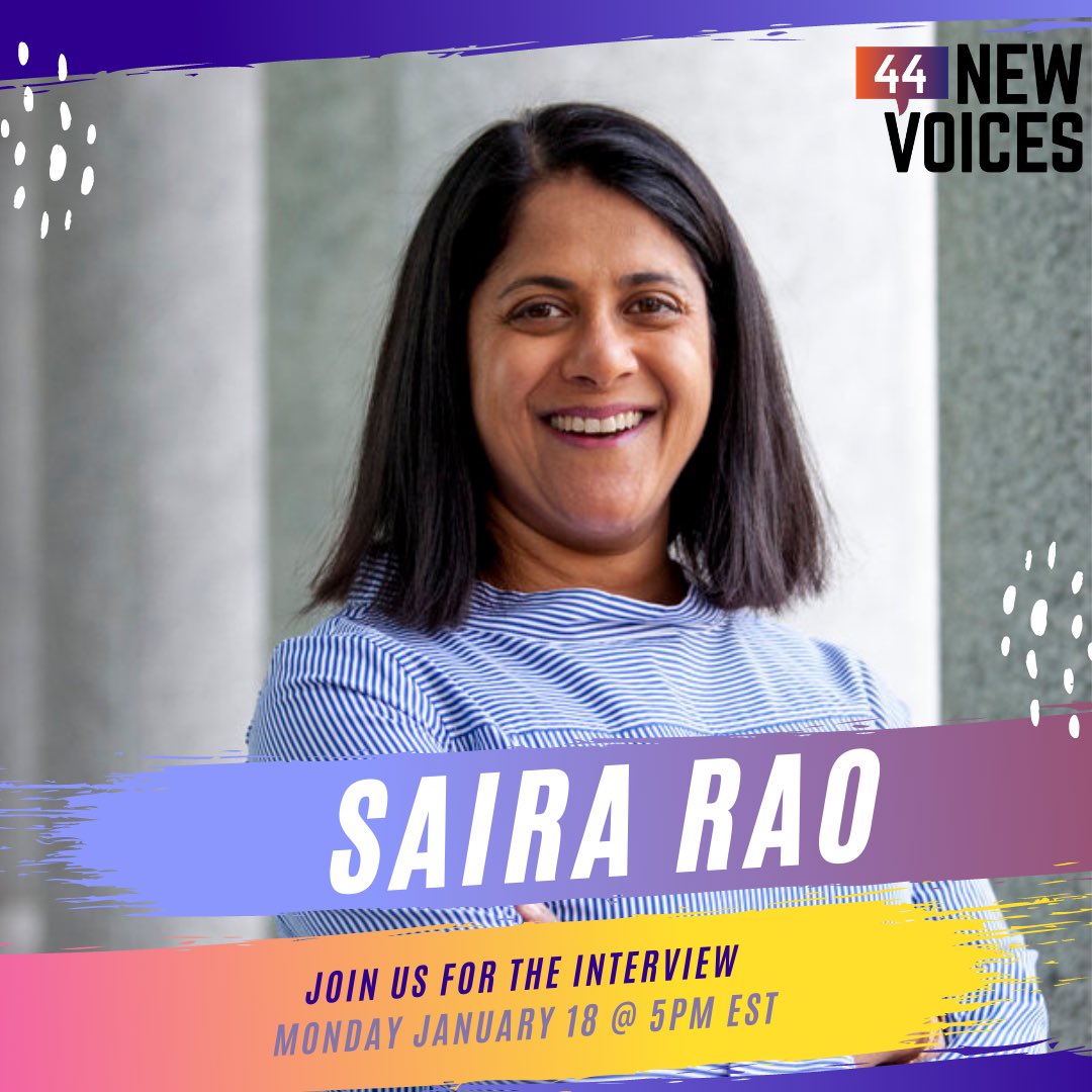 Next in our interview series is voice honoree Saira Rao.

We spoke with Rao about her experiences founding Race 2 Dinner, racism in today’s society &amp; the lack of inclusivity in influencer culture. Join us at the link In our bio <a href="/5/">Reserved</a> PM ET to hear our full conversation with Rao.