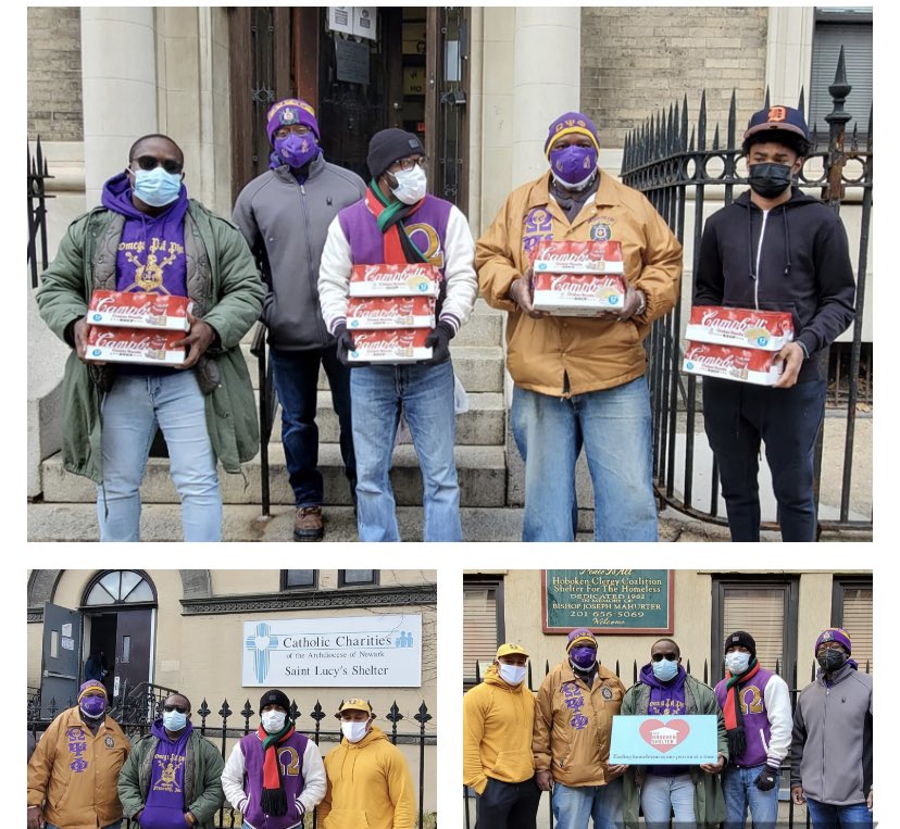 DrRaShawnAdams's tweet photo. Rev. Dr. MLKing Jr. Day, NΛΛ Chapter teamed up with the D9 of Hudson County for a soup&sock drive. Hope House, St. Lucy’s and The Hoboken Shelter. NΛΛ collected 324 cans of soup & over 70 pairs of socks. #ΩΨΦ #NΛΛ #2ndD #JerseyCityOmegas @OfficialOPPF @JerseyCityQues https://t.co/LFF4MWKckM