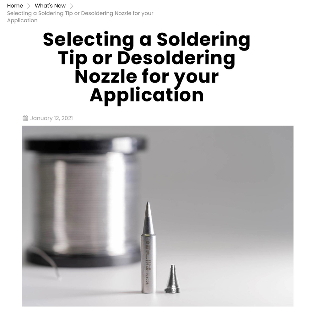 HakkoUSA's tweet photo. Need help selecting the right tip or nozzle? Check out our latest blog post in the What's New tab on https://t.co/HOxepeJ8AN and don't forget to subscribe to keep up to date with all the latest HAKKO TIPS
#hakkotips #soldering #solderingiron #tipsontips https://t.co/kv5Wo6fr7g