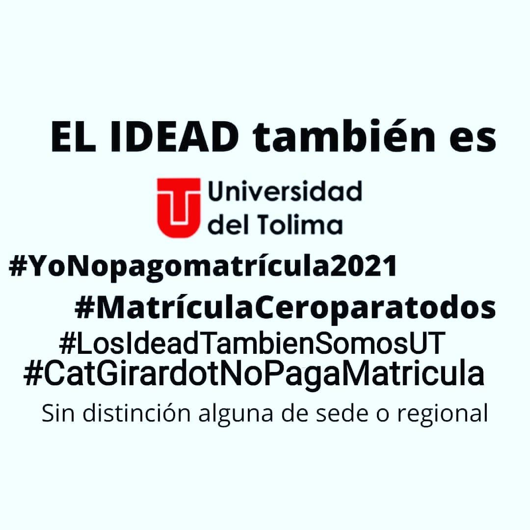 MANUELMORENOB9's tweet photo. Los estudiantes de modalidad a distancia 
@Uni_Tolima
 Solicitamos #UTmatriculaceroya Merecemos igualdad #todossomosUT  
@Ricardo_Orozv
 
@Mineducacion
 
@VictoriaBxE
 
@gobertolima
 
@IvanDuque https://t.co/eLjQGVyOlW
