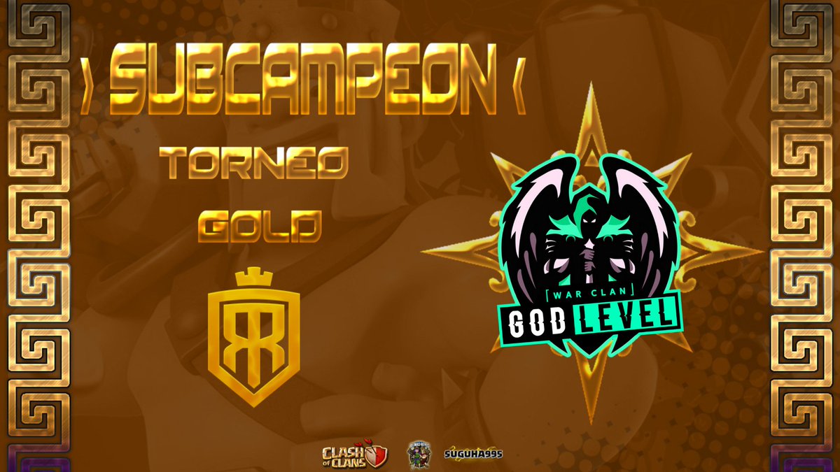 Presentamos al subcampeón de la primera modalidad 

🟡GOLD🟡

🥈  <a href="/Godlevelcoc/">GoD LeVeL</a> 🥈

En cada guerra mostrando tremendos ataques y nivel del clan gracias por tremendo nivel que entregaron en el torneo sin duda alguna los esperamos en siguiente ediciones y modalidades