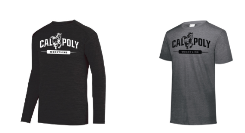 CalPolyWrestle's tweet photo. The @CalPolyWrestle
 Team store is now open! Store closes in 2 Weeks! Support your team here! 👇
https://t.co/gWRHW0MNCa https://t.co/OfApcjeibs