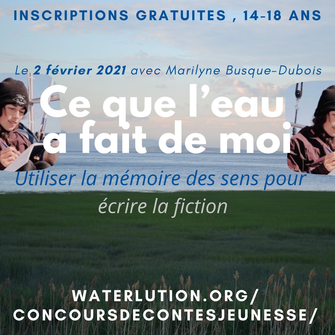Waterlution's tweet photo. Enseignants francais, Inscrivez vos classes pour l'atelier d'écriture avec Marilyne Busque Dubois. https://t.co/5yUwx1s3wQ
#EdCanada #frenchteachers #learnfrench #onlinelearning https://t.co/jHVIszQW63