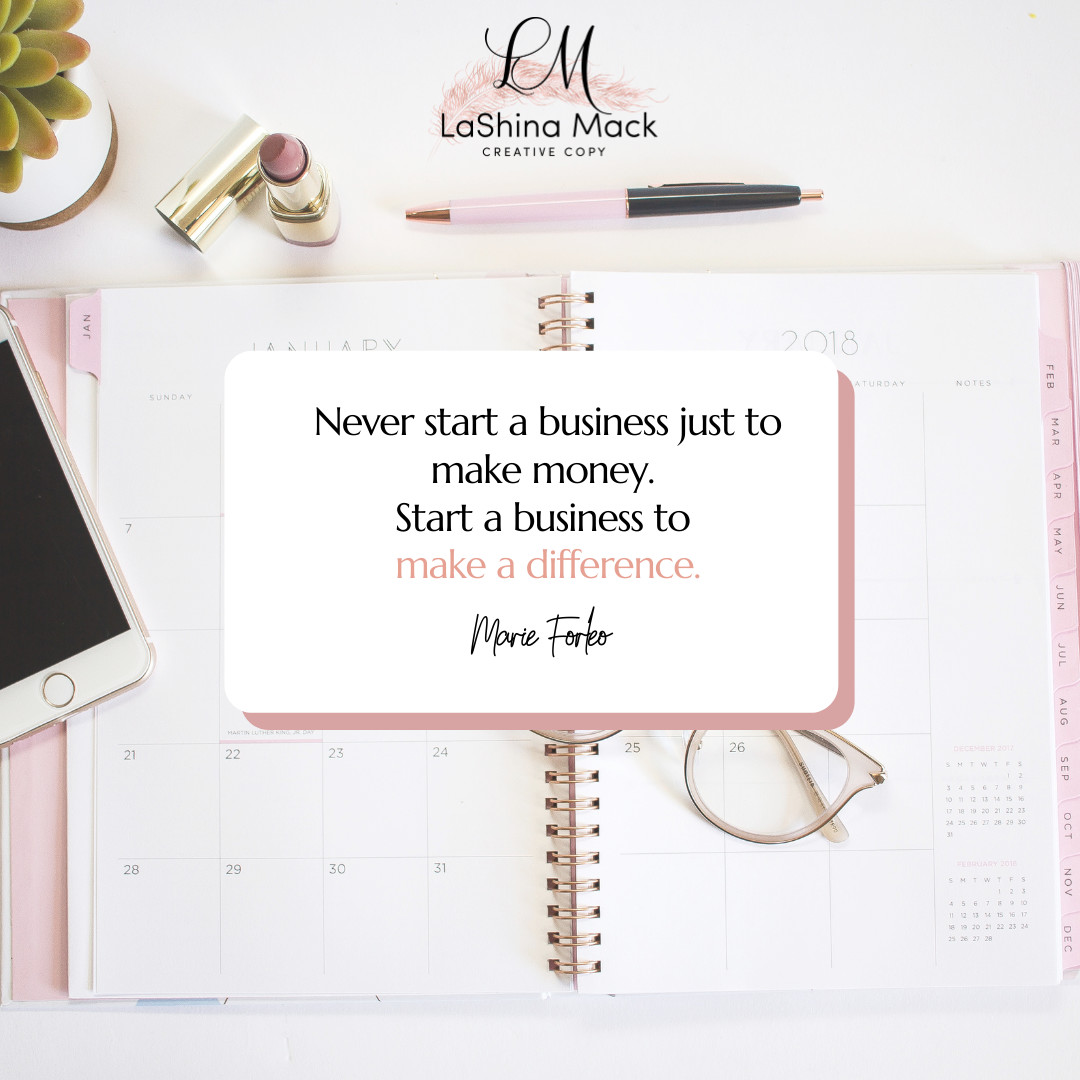 We all hustle to make money, of course. However, when building a business, we need a deeper reason in order to go for the long haul. Make sure your why is not just financially motivated. Your goals should be near and dear to your heart as well. #success #goalgetter #lashinamack