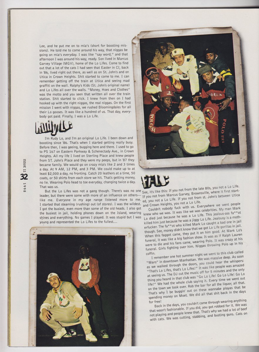 Scans from a 1998 article from Hip-Hop magazine Stress: