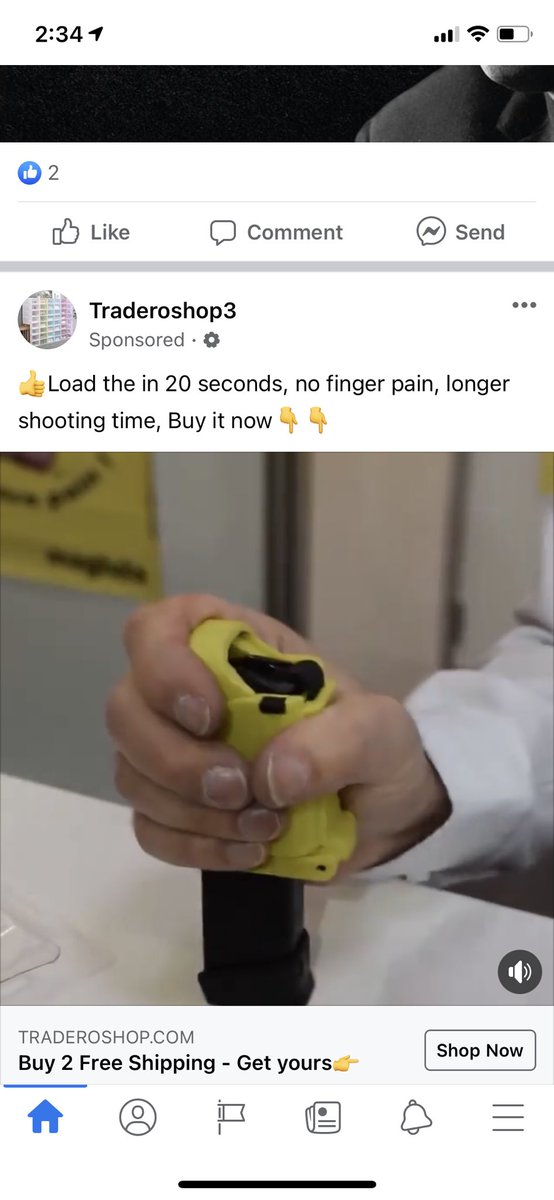 9/x Facebook algorithm really wants me to buy a speed-loader for the pistol I don’t have (and would need a license for). Pages serving the ads are very recently created, with admins in China.This is fine. Everything is fine.