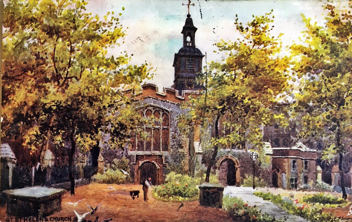 This set of ‘old London churches’ postcards was produced by Raphael Tuck & Co in 1904... I thought it would be fun to replicate the images as they are today. First up is St Helen’s Bishopsgate...