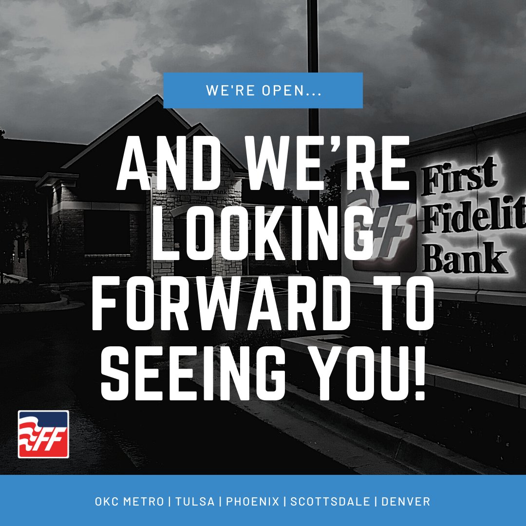 gobankffb's tweet photo. Visit any of our #locations in the #OKC metro area, #Tulsa, #Phoenix, #Scottsdale, and #Denver today! https://t.co/2FvBteX8u4
#ConvenientLocations #Convenience #VisitFFB #VisitFFBToday #YourCommunityBank #CommuniyBank #OKCBank #TulsaBank #PhoenixBank #ScottsdaleBank #DenverBank https://t.co/RTjN149CJJ