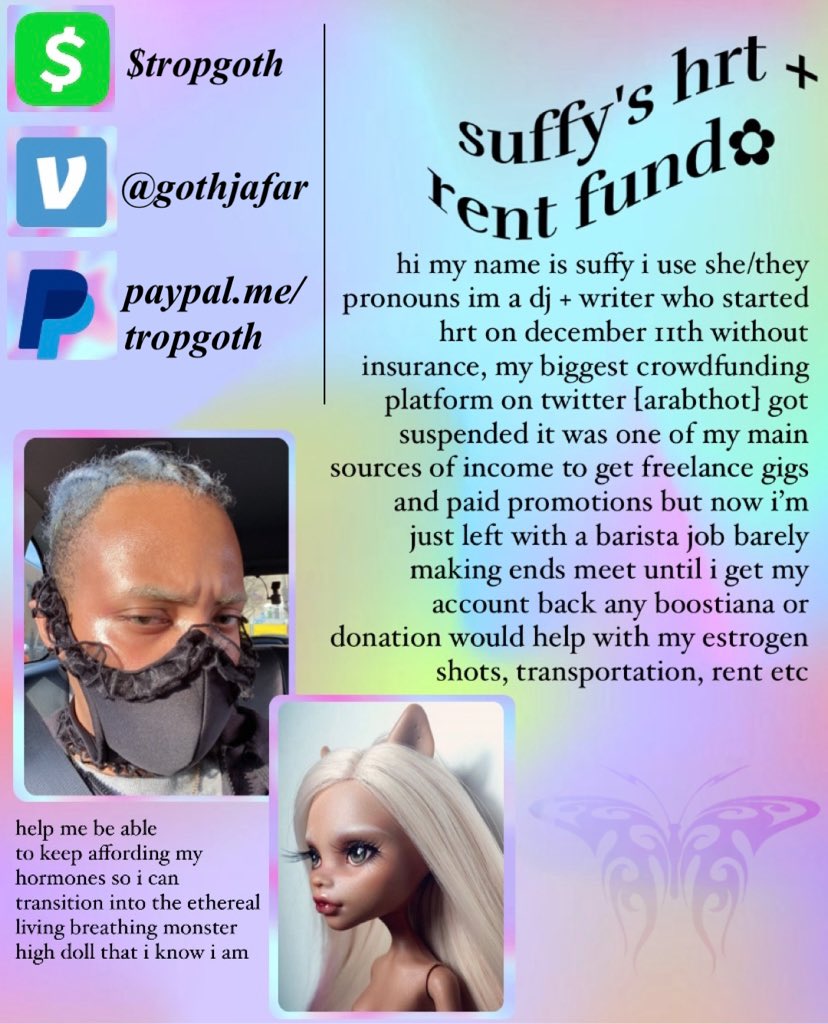 can y’all circulate this please i want my mlk reparations, help a black trans girl out so i can literally just survive and not feel dysphoric