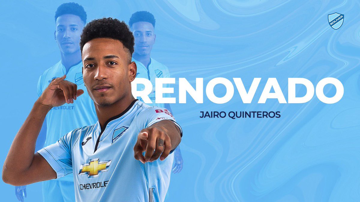 marceloclaure's tweet photo. Como parte del plan #BolivarCentenario, estamos comprometidos con el desarrollo de la juventud boliviana. 

Renovamos a Jairo Quinteros, quién seguirá defendiendo la camiseta celeste con su gran velocidad y técnica. Fue cedido a @Bolivar_Oficial por @InterMiamiCF por un año más. https://t.co/BZzHl7CTRH