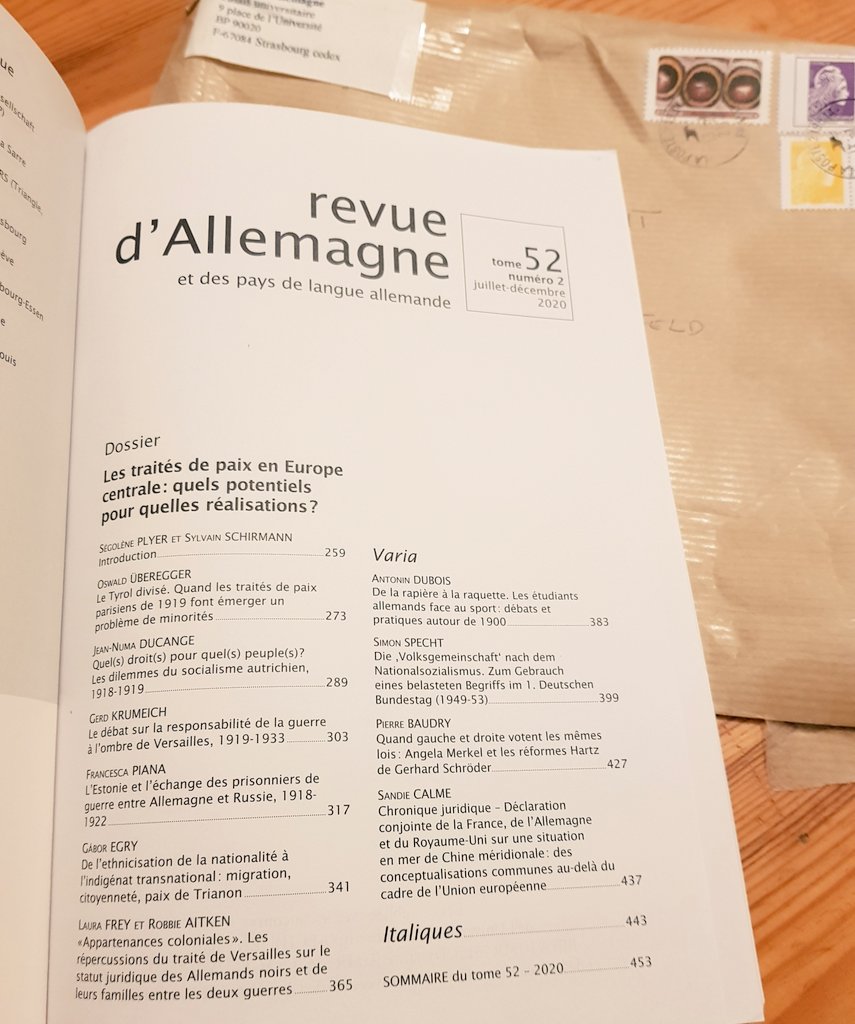 In der neuen Ausgabe der Revue d'Allemagne erscheint meine erste geschichtswissenschaftliche Veröffentlichung, Thema: Der Begriff der 'Volksgemeinschaft' im 1. Bundestag. Danke an alle, die mir mit ihrer Kritik weitergeholfen haben!