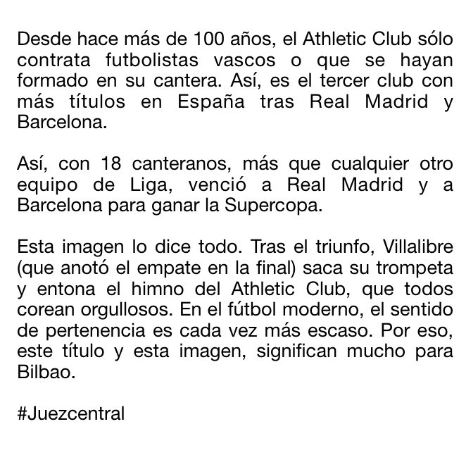 Juezcentral's tweet photo. Sobre el Athletic Club y el sentido de pertenencia en el fútbol moderno... https://t.co/SWo8cWC4ck