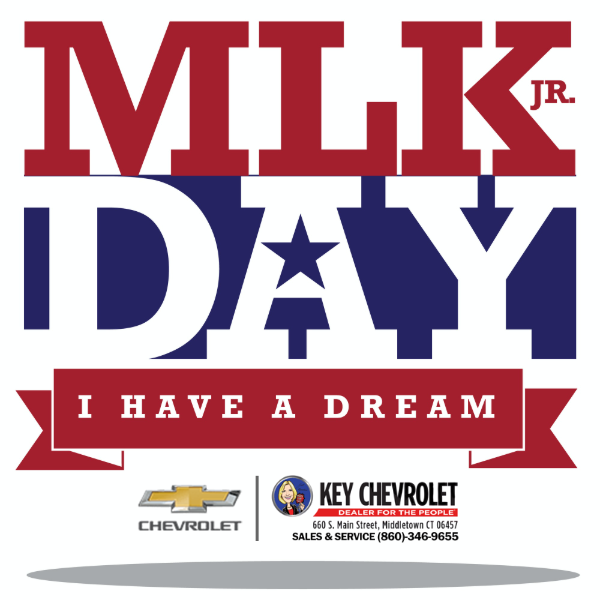 KeyChevroletCT's tweet photo. Here at Key Chevrolet, we want to take today to honor the memory of Dr. Martin Luther King Jr. for his courageous accomplishments and contributions as an activist and civil rights advocate. https://t.co/yNql7iVZtS
