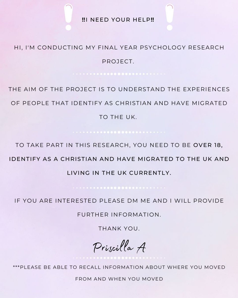 I NEED YOUR HELP! 

Please share and help me get this degree🙏🏾💛

(***currently needing more men also)