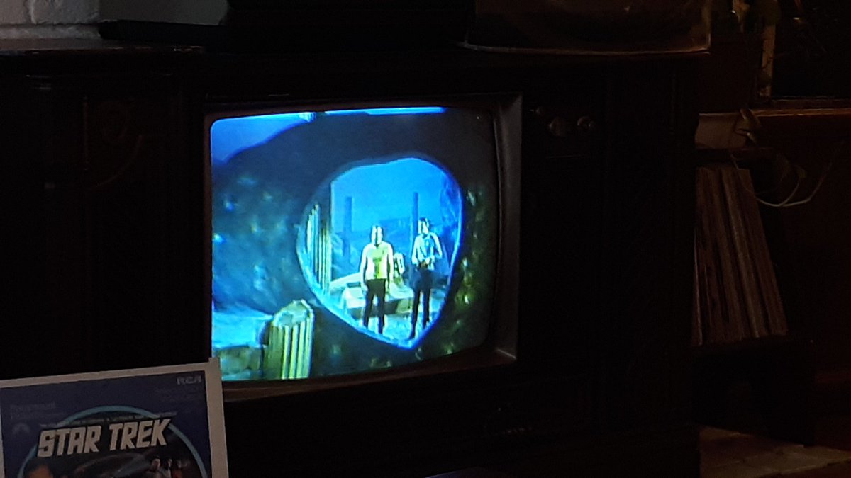 BeltProgressive's tweet photo. Watching the Guardian of Forever episode of TOS for a refresher on the twist in Discovery. Kirk and Spock visit the depression 30s. Kirk doesn't seem worried about how scoring might alter the timeline. #StarTrekDiscovery #StarTrekTOS #CEDMagic https://t.co/zXWMre1saf