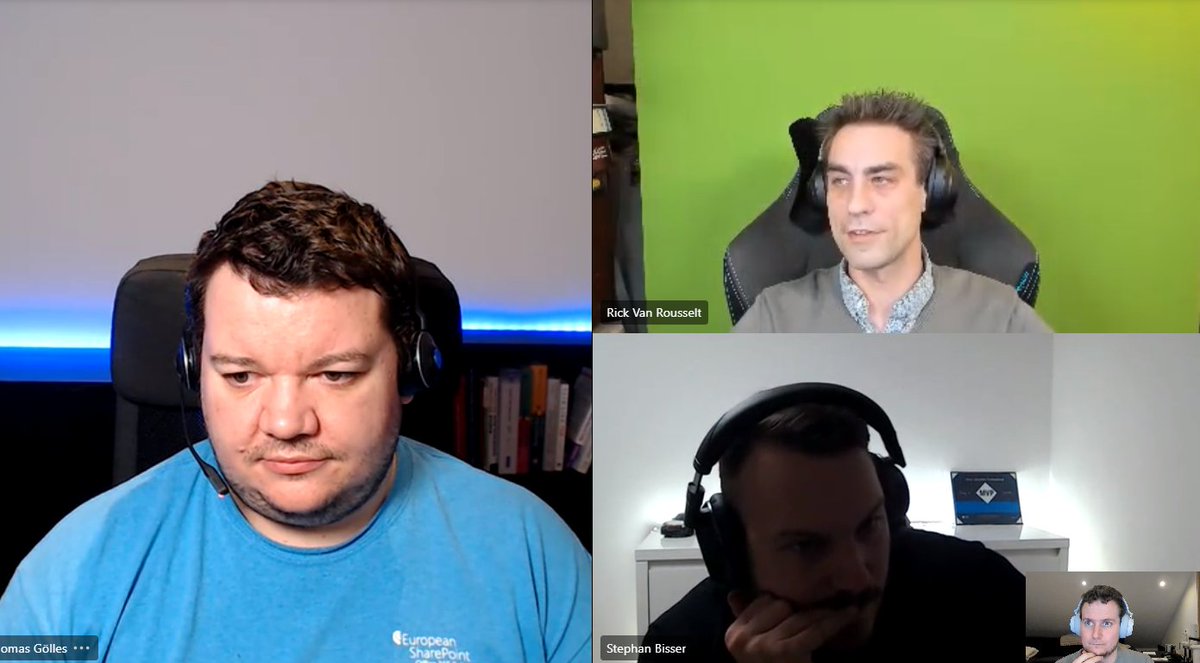 appieschot's tweet photo. Catching up for #selectedtech with @RickVanRousselt @thomyg and @stephanbisser around #microsoftsearch #Microsoft365 #Microsoft365dev https://t.co/FLBPRSYboQ
