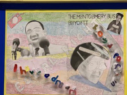 MLK day. Great display from pupils.