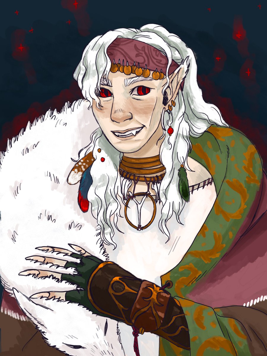 feralkingart's tweet photo. Warlock of the wild hunt Ferran for a mini campaign 
#warlock #dndart #dndoc #dungeonsanddragons #shifter https://t.co/32MNsX5xKY