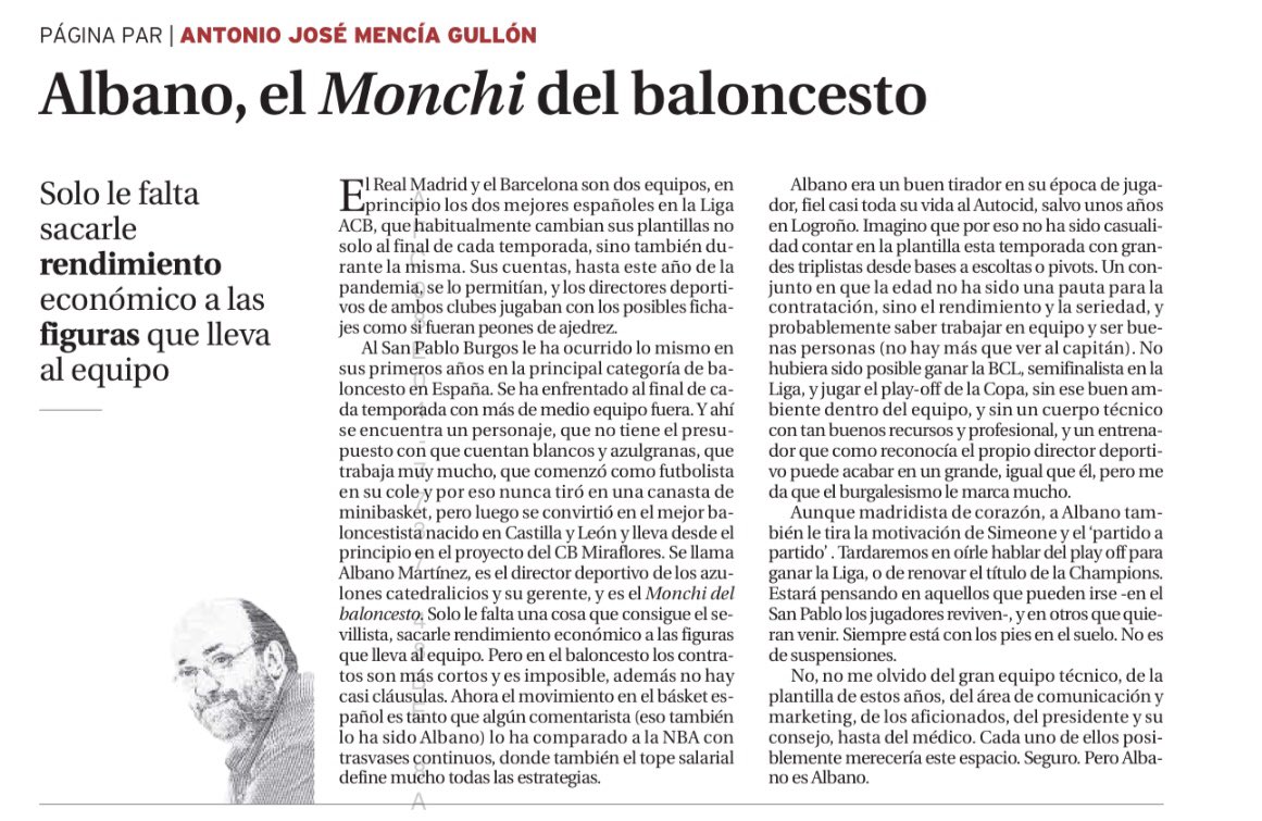 ajmencia's tweet photo. Albano Martínez, una de las claves de que @SanPabloBurgos sea un gran equipo https://t.co/5Qtq3j1f7k