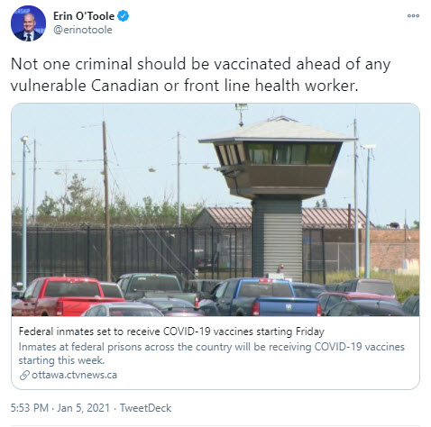 34/adding ref to CPC leader's post exposing his ignorance about rights & vulnerability of prisoners. His lack of understanding science behind COVID-19 spread, as well as ignoring responsibilities for caretaking those more vulnerable in our society, is very Trumpian (IMHO)