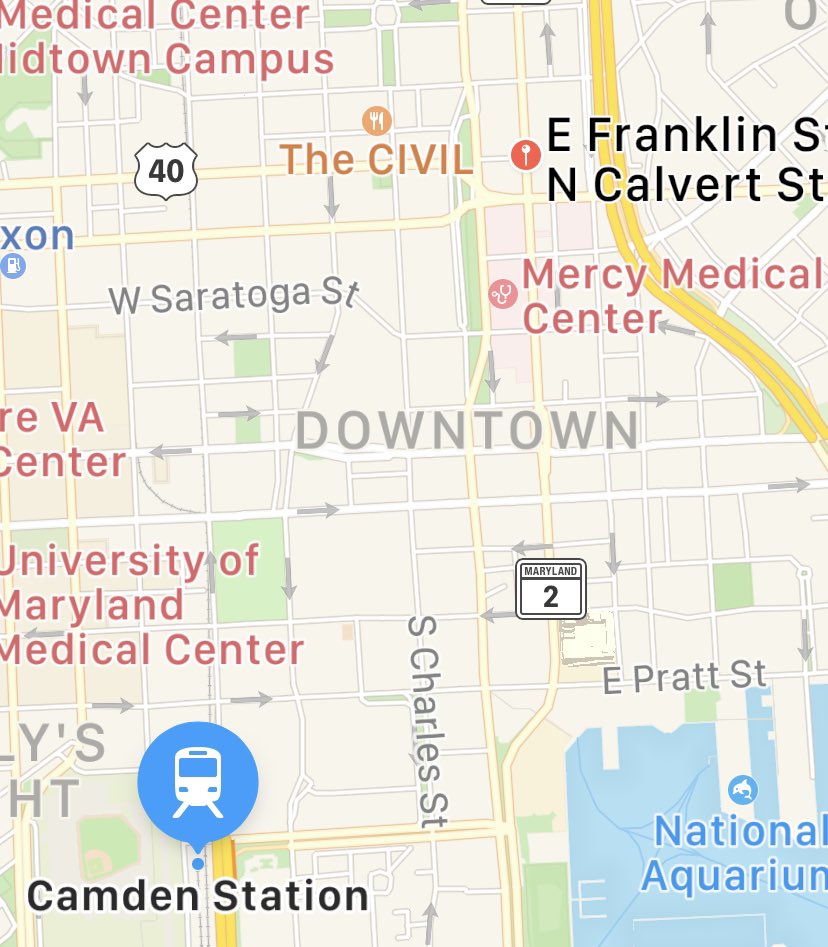 His full itinerary was shared with the press. Lincoln was scheduled to arrive at Calvert Street Station on February 23 at 12:30. He’d then travel to Camden Street Station, where his train to D.C.Would depart at 3. (Calvert station, where the red pin is, is long gone) 25/