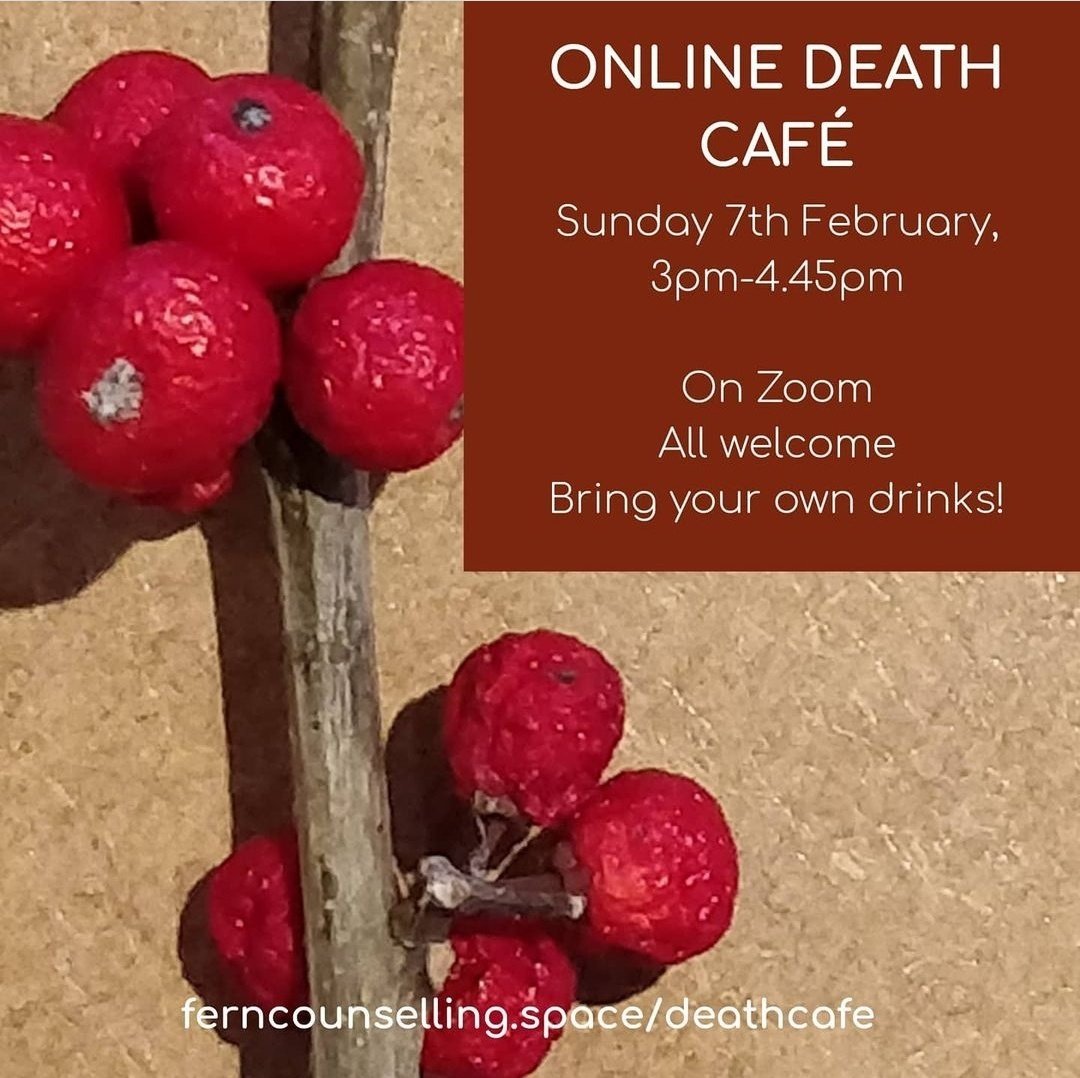 #FavershamDeathCafe - join us online for an informal chat about death and dying. We'll facilitate a safe, relaxed space, you bring a cup of tea and something sweet to eat. #deathcafe #onlinedeathcafe <a href="/DeathCafe/">Death Cafe</a>