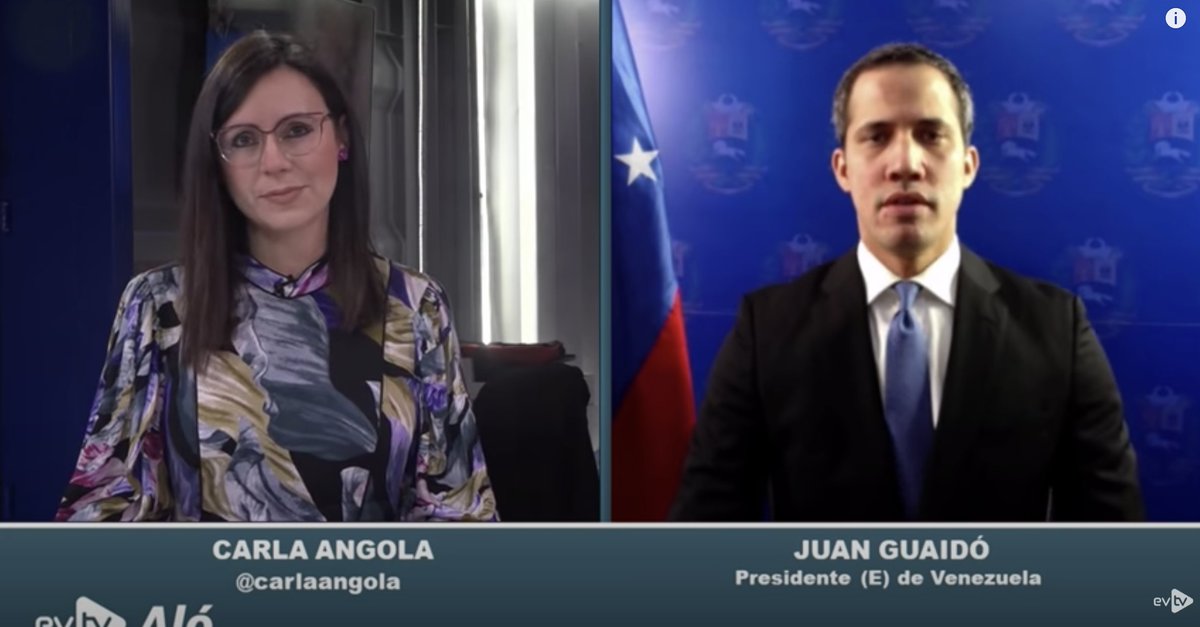 CaraotaDigital's tweet photo. ATENCIÓN🚨- "Cada vez se acerca más la opción militar" abrimos hilo🧵 de la entrevista de CARLA ANGOLA a Juan Guaidó👇 https://t.co/DvA0k1nksB