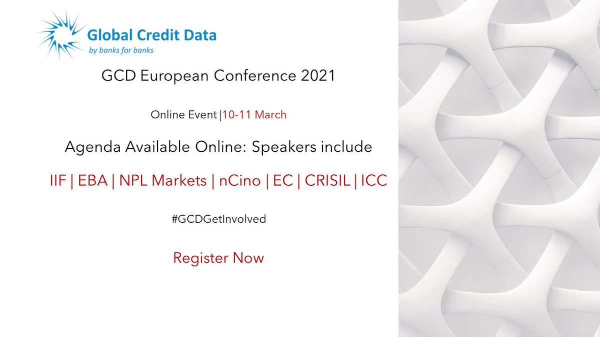 Do not miss GCD's enthralling speaker line-up at the European Conference. Agenda available online.  globalcreditdata.org/events/registe…