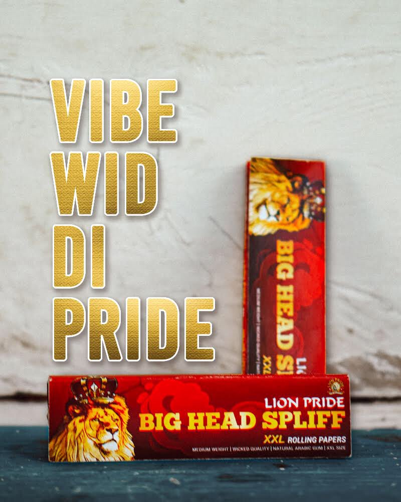Lion Pride Jamaica on X: Introducing Lion Pride's Big Head Spliff rolling  papers! Dem XXLarge, meaning, wicked quality fi a longer spliff! Worl' Boss  seh suh! 🦁👑 #VibeWidDiPride #LionPrideJA  / X